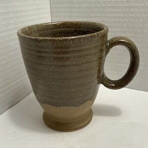 Handmade Studio Art Pottery‎ Coffee Cup Mug Browns Marked Columbia on Bottom